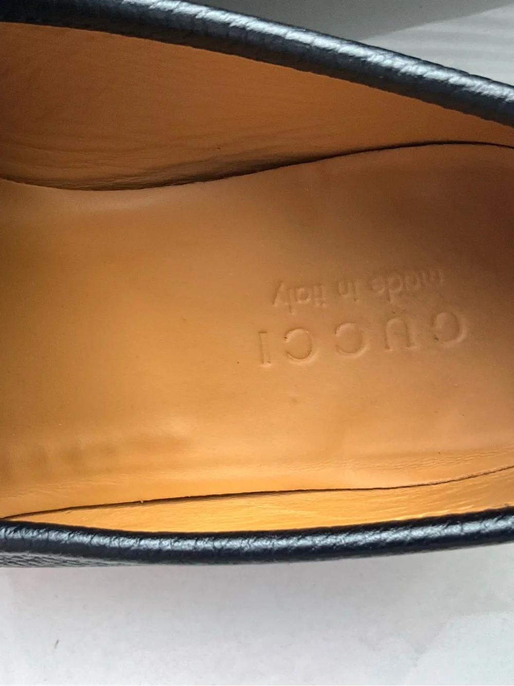 Gucci Black Leather Horsebit Slip-On Loafers